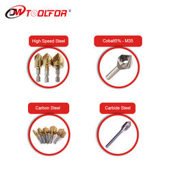 החלפה מהירה קונוס עץ משושה ציר עיבוד עץ HSS Countersink Drills