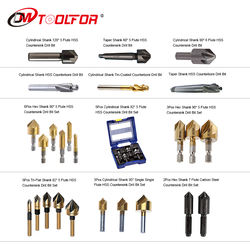החלפה מהירה קונוס עץ משושה ציר עיבוד עץ HSS Countersink Drills