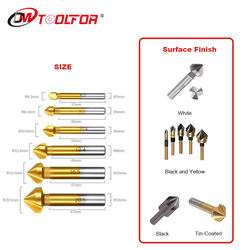 החלפה מהירה קונוס עץ משושה ציר עיבוד עץ HSS Countersink Drills